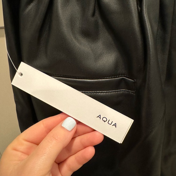 Aqua Faux Leather Pants - Picture 5 of 8